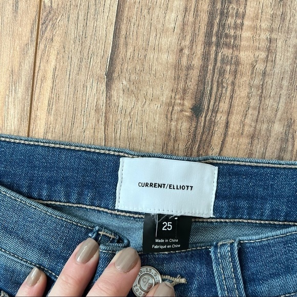 NWT Current/Elliott The Stiletto Jeans in 2 Year Destroy Stretch Indigo - Picture 11 of 13